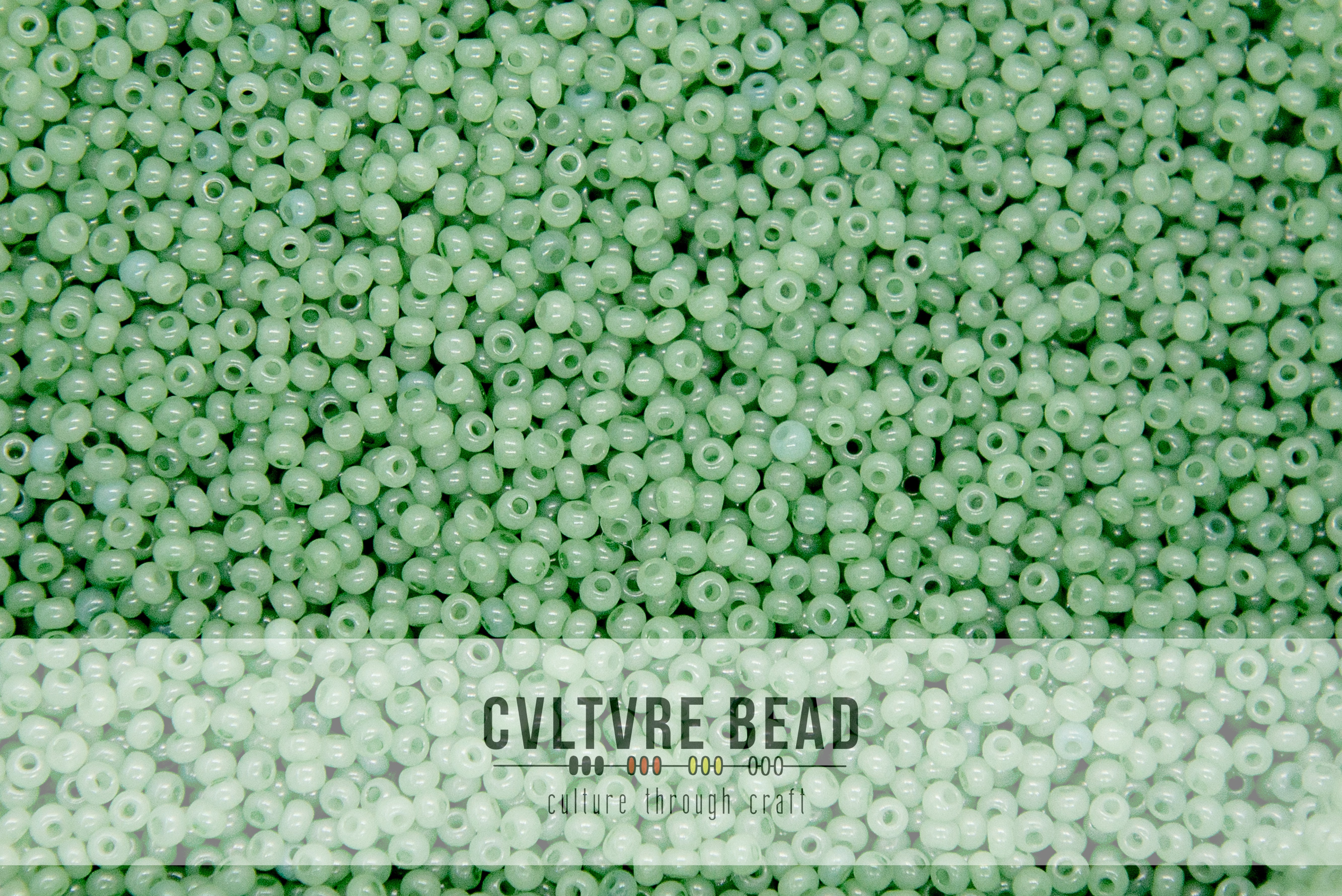 RARE Czech Seedbead 11/0 Jade Opal - 18g hank